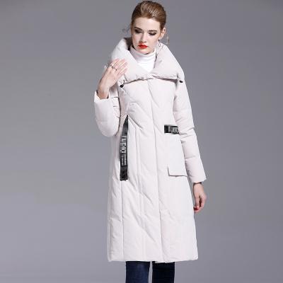 China 1413 Fashion Windproof 90 Women Feather Down Thick Jackets Warm Winter Coats Design for sale