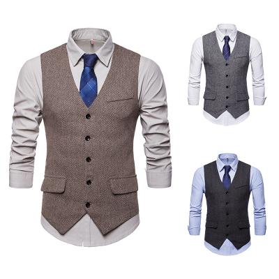 China Anti-wrinkle M49 Autumn New Design Men Plus Size Simple Buttons V-Neckline Blazers Suits for sale