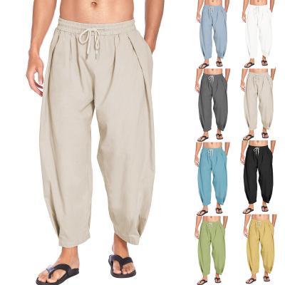 China 22032 Breathable Men's Harem Pants Elastic Waist Knee Length Yoga Harem Pants For Man for sale