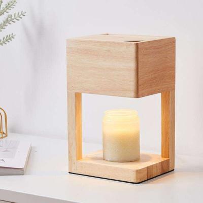 China 2023 Simple Modern Wholesale Hot Sale Simple Wooden Electric Candle Warmer Lamp for sale