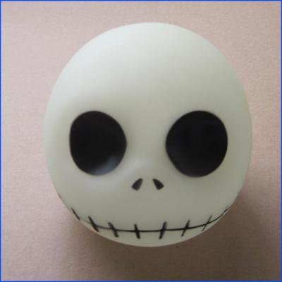 China Cartoon plastic death head money bank， zombie vinyl piggy bank gifts for kids or promotion for sale