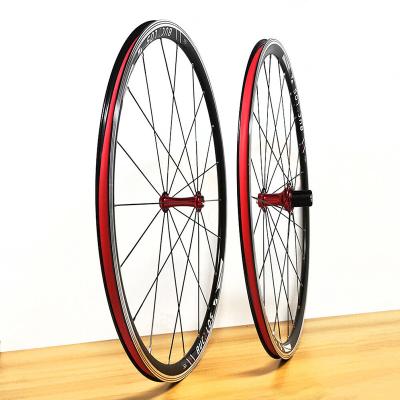 China Road Bikes OEM/ODM 700C Road Wheelset Bike Shimano Anvil 30mm Aluminum Alloy Hg 7-11S QR Rim Disc Brake Front Rear Bike Wheels Fit for sale