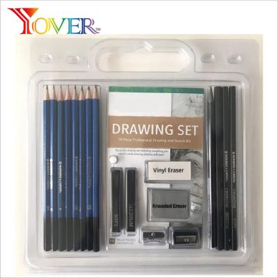 China Office & Hot Sale 18pcs School Pencil Price Drawing And Cheap Sketch Pencil In Clamshell Case for sale