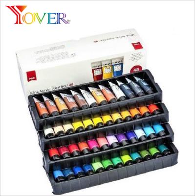 China Luxury Art Acrylic Paint Set Amazon Hot Sale 48colors 22ml drawing set in carton box customized for sale