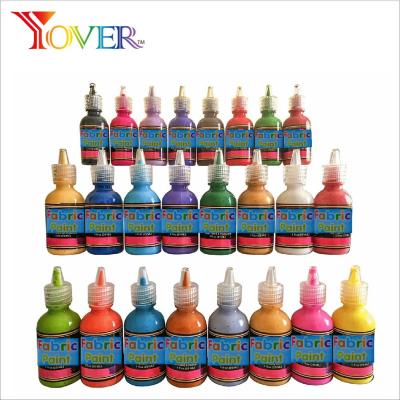 China Non-Toxic Premium Quality 24pcs 29ml 3D Fabric Paint Set for sale