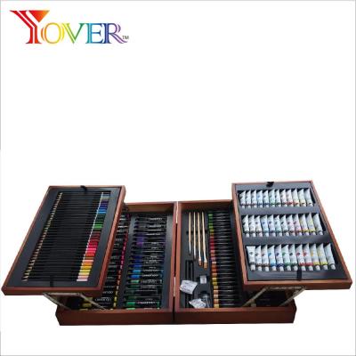 China 174pcs Wooden Box Luxury Non-Toxic Art Paint Set for sale