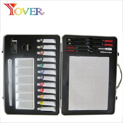 China 24pcs non-toxic Tin Box Acrylic Painting Set for sale