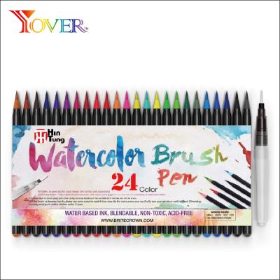 China Hot Sale Eco - Friendly Material Watercolor Brush Pen With Plastic Package for sale