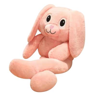 China Kids Toy Gift Cute Creative Plush Toy Pull Ears Rabbit Doll Stretchable Long Ears Legs Rabbit Plush Doll Big Long for sale