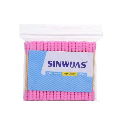 China Cleaning 2019 Soft Touch Disposable Multicolor Cotton Tips Reliable Sealing Wooden Cotton Pads for sale