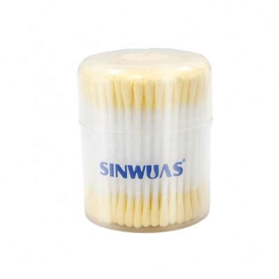 China Soft Touch OEM Design Cleaning Double - End Stick Environmental Plastic Ear Cotton Bud for sale