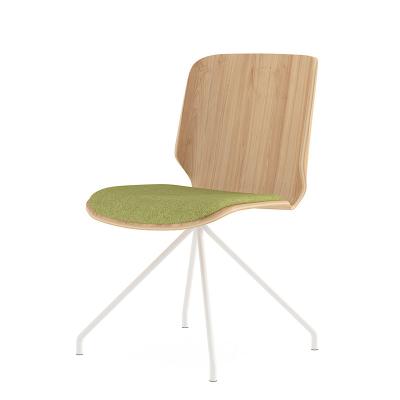 China Other Cheap Minimalist Design Metal Leg Cushion Office Wooden Meeting Training Room Fixed Visitor Chairs for sale