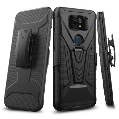 China Anti-fall For Cricket Ovation 2 For AT&T Maestro Max Mobile Phone Case Heavy Duty Belt Clip Holster Kickstand Dual Layer Flexible Cover for sale