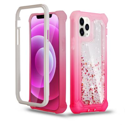 China Anti-drop Gradient Case For Samsung Galaxy A02s A32 A52 A72 4G 5G Bling Robot Case Shockproof Protective Covers Built In Screen Protector for sale