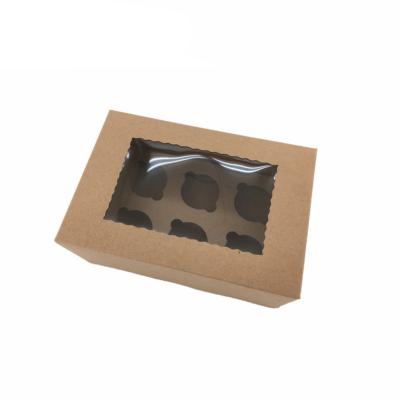 China Window Recyclable Cake Boxes 6 Custom Cupcake Boxes For Cakes And Cupcakes for sale