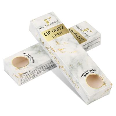 China Biodegradable Lip Gloss Package Boxes Custom Paper Cosmetic Lip Gloss Packaging Box for sale