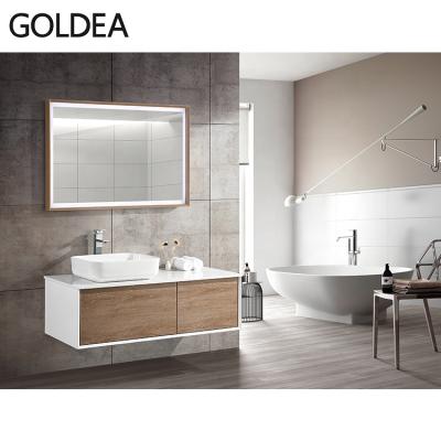 China Modern Italian Bathroom Vanity Wall Mounted Bathroom Vanity Fancy Cabinet With Led Mirror for sale