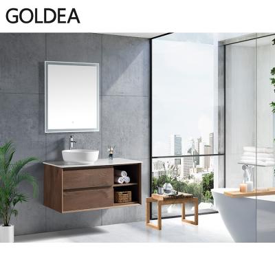 China Modern Hotel Bathroom Vanity Wall Mounted MDF Modern Bathroom Cabinet Furniture for sale