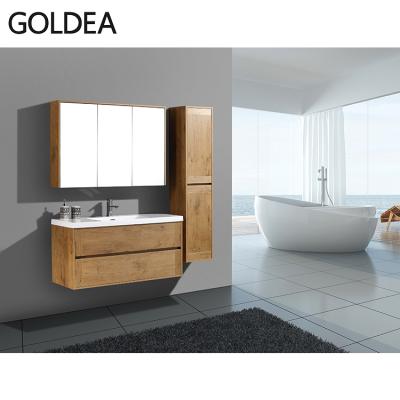 China Modern Hotel Bathroom Wooden Vanity Furniture Wooden Wash Basin Cabinet for sale