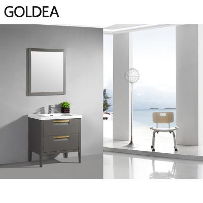 China GOLDEA Environmental Friendly 32 Inch Bathroom Vanity Position American Style Bathroom Furniture for sale