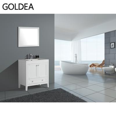 China Modern White Lacquered Hangzhou Resin Basin Bathroom Furniture Cabinet Unit for sale