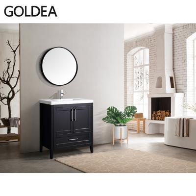 China CLASSIC Classic Floor Standing French Round Mirror Bathroom Vanity Set for sale