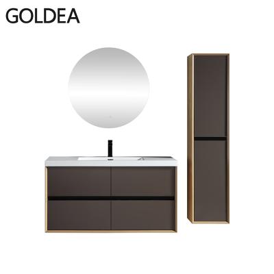 China Modern European Toilet Room Basin Cabinet Wall Mounted Bathroom Furniture for sale