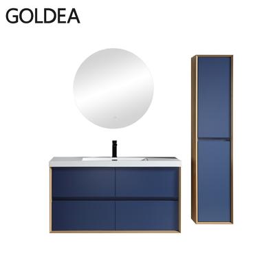 China Modern Stylish Modern Wall Hung Wholesale MDF Bathroom Vanity Furniture Set for sale