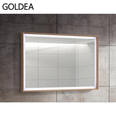 China Rectangle Sensor Lighted Modern Framed Switch Illuminated Bathroom LED Mirror for sale