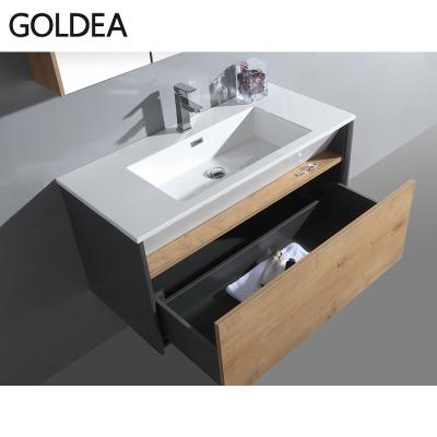 China Eco-friendly CUPC Bathroom Modern Designs Artificial Marble Stone Wall Mount Commercial Sink for sale