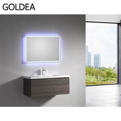 China Environment Friendly European Style Bathroom Sink Vanity Wall Modern Bathroom Furniture for sale