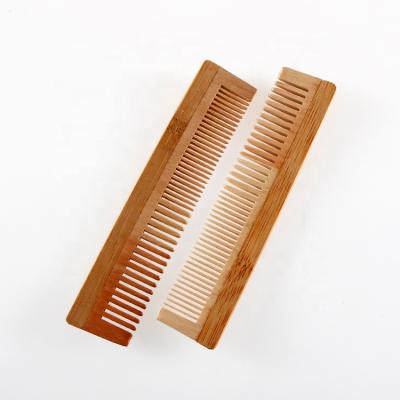 China Eco-Friendly Products Wholesale Eco-Friendly Bamboo Hair Comb Cheap Custom Combs Double Tooth for sale