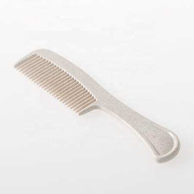 China Custom Made Biodegradable Natural Wheat Straw Wide Tooth Hair Comb by Logo Home Use Hotel Combs for sale