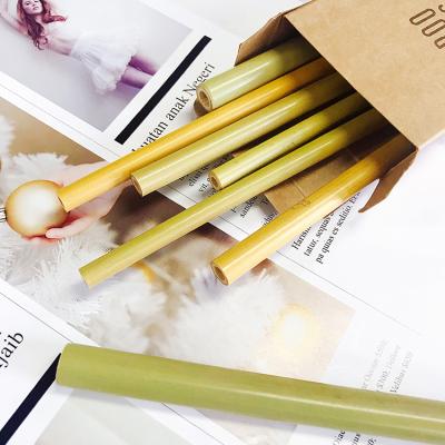 China Eco-friendly Reusable Biodegradable Natural Organic Bamboo Recyclable Novelty Custom Drinking Straws Beverage Straw for sale