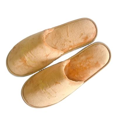 China Indoor Slippers Close Toe Cheap Spa Guest Room Comfortable Soft Indoor Slippers Disposable Hotel Slippers With Logo for sale