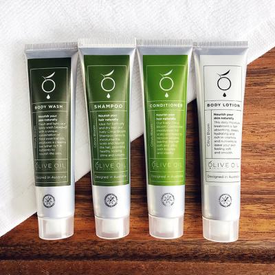 China Custom Hotel Spa Tube Packaging Hotel Shampoo Body Lotion Body Wash Body Lotion Hotel Amenities Travel Set for sale