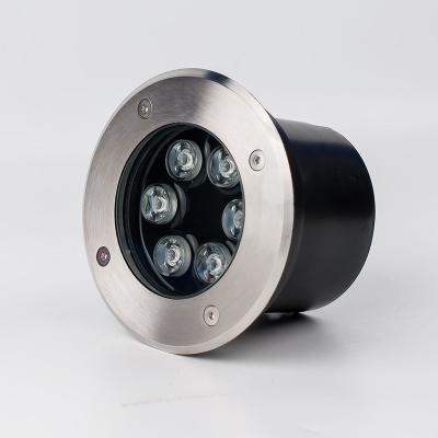 China LED Inground Under Ground CE RoHs RGB 6W IP65 Light Waterproof Round Power Supply With Silica Glue 304 Stainless Cover Aluminum Inground Lighting Outdoor for sale