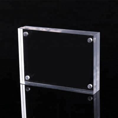 China Acrylic JINLEI desktop magnetic holder custom a4 acrylic display stand for sign for sale