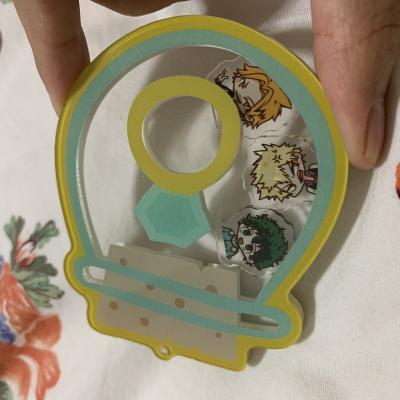 China Promotional Gift/Decoration Gift/Souvenior Shake Shake Charm For Fun Custom Acrylic Charm With Hologram Glitter Epoxy for sale