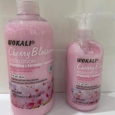 China 500ML Wokali Cherry Blossom Body Lotion Pure Natural Wokali Fruit Extract 100% Moisturizing, Providing, Softening WHITENING for sale