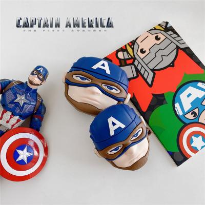 China Cute 3D PVC Case Cover 3D Device Cartoon For Marvel Superhero Cases For Airpods Case For Airpods 2 Case Cover Silicone For Airpods for sale