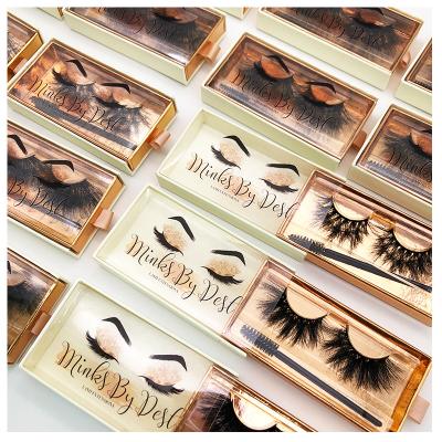 China Deep 25 mm mink eyelash drawer box custom eyelash packaging 3d eyelashes private label wholesale for sale