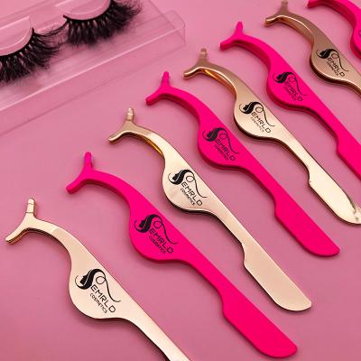 China For Custom False Eyelash Private Label Wick Applicator Eyelash Applicator Tool Tweezers for sale