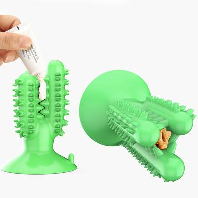 China Sustainable Sustainable Cactus Dog Toothbrush Dog Natural Rubber Dog Teeth Maintenance Product Durable Pet Stick Dogs Molar Brushing Toys for sale