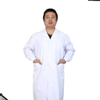 China Wholesale White Anti-wrinkle Length Hospital Doctor Coat Uniforms Dental Knee Uniforms for sale