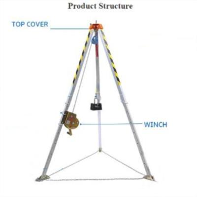 China Aluminum tripod with winch 2019 OEM tripod rescue lifting tripod with winch in hot sale for sale