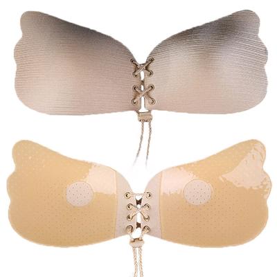 China Free Sample High Quality Antibacterial Lala Goddess Adhesive Invisible Bra Strapless Lift Up Silicone Bra for sale