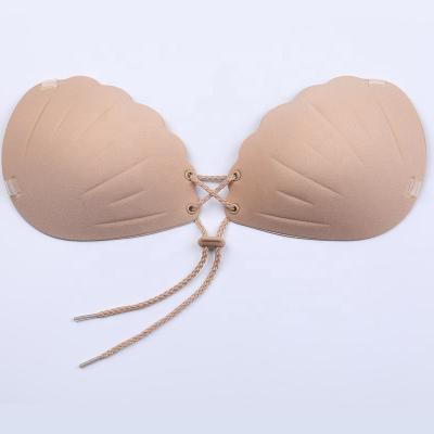 China Silicone Strapless Backless Antibacterial Shell Bra Adhesive Invisible Extreme Push Up Cotton Seamless Bra for sale