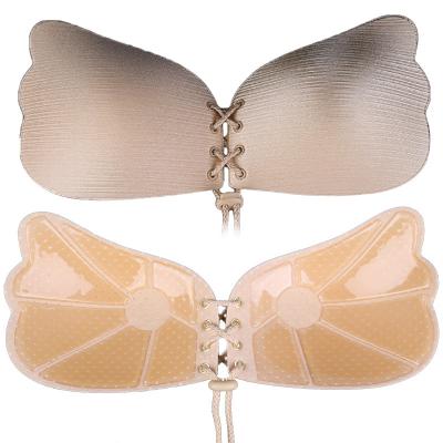 China Angel Wings Seamless Invisible Women Bra Newcomer Gathering String Antibacterial Cleavage Silicone Magic Bra for sale