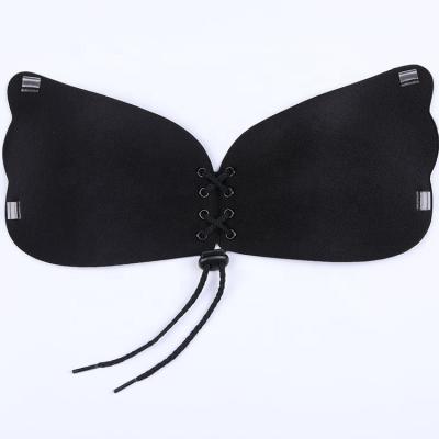 China Latest Antibacterial Wings Form Fashion Backless Adhesive Sexy Underwear Bra Thickened Invisible Bra for sale